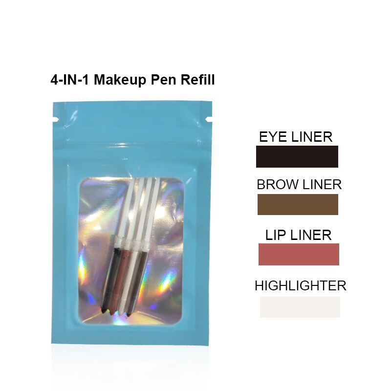 4 In 1 Makeup Pen Eyebrow Pencil Waterproof Drawing Eye Brow Long Lasting Easy Color Eyeliner Eyebrow Pen Sweatproof Makeup Pen